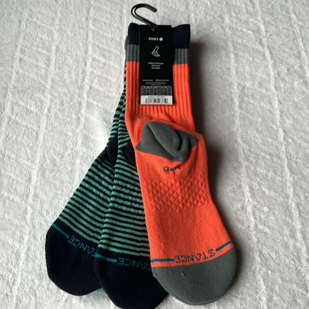 (3) Stance Neptune Casual Cotton Blend Crew Height Mid Cushion Socks